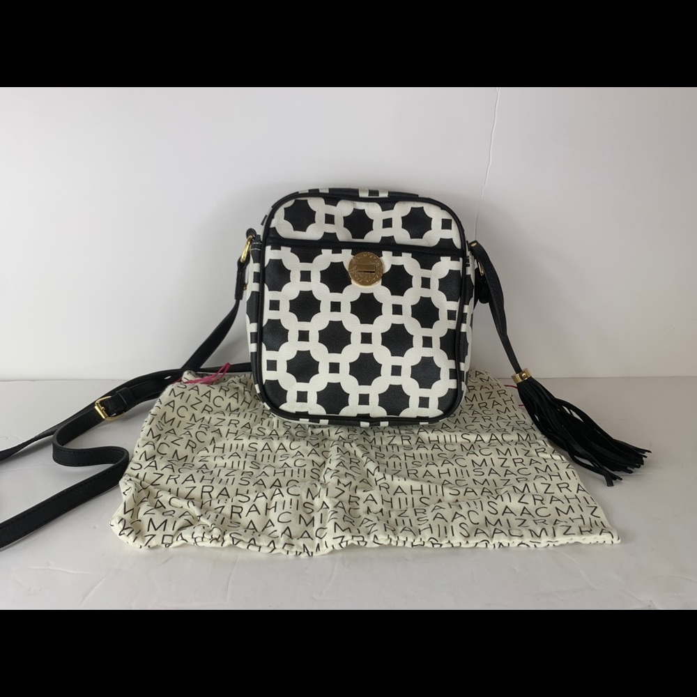 Issacmizarahi black and white cross bag
